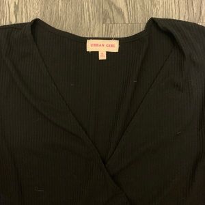 Black short sleeve bodysuit